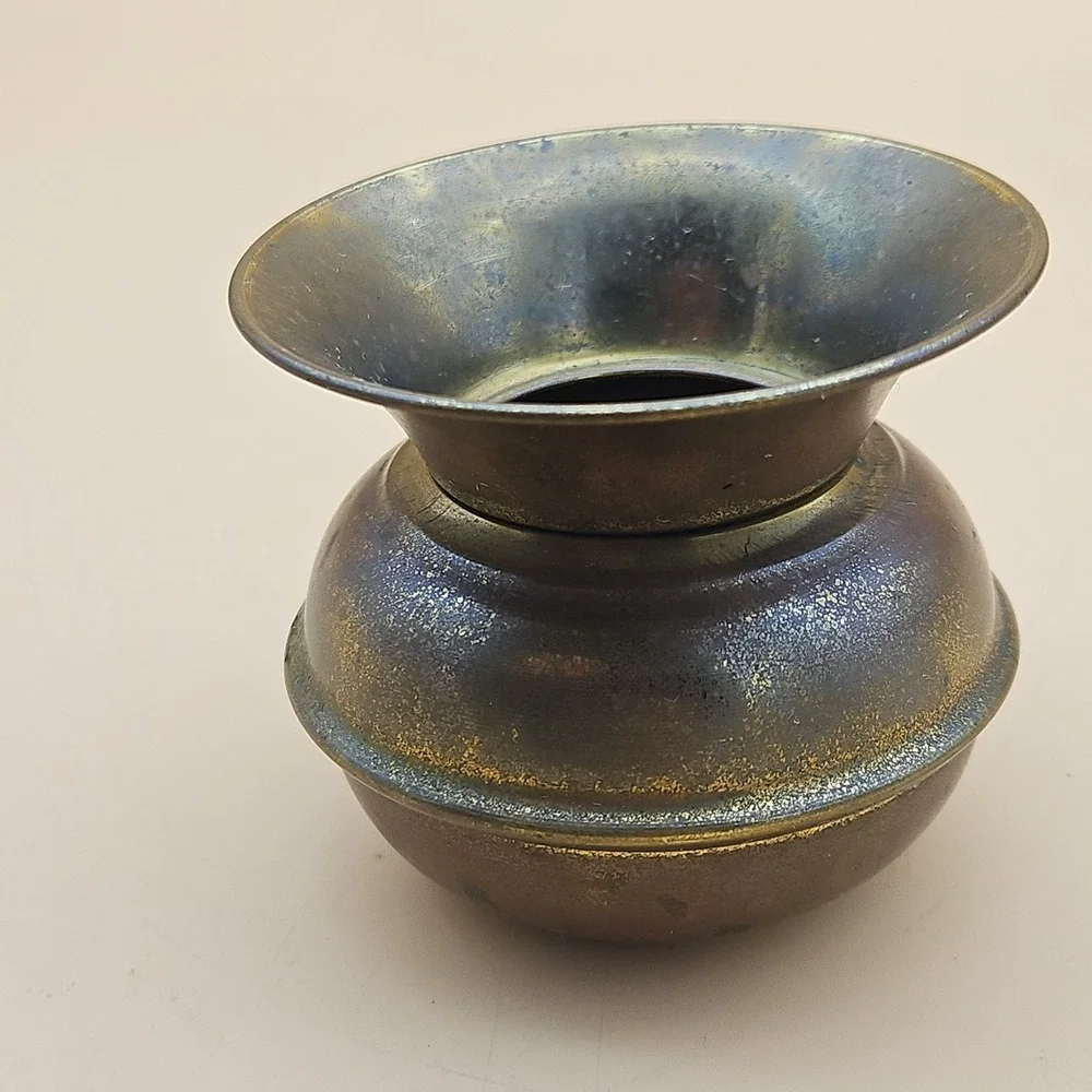 Vintage Home Decorative Small Indoor Solid Brass Spittoon Cuspidor Bowl 3